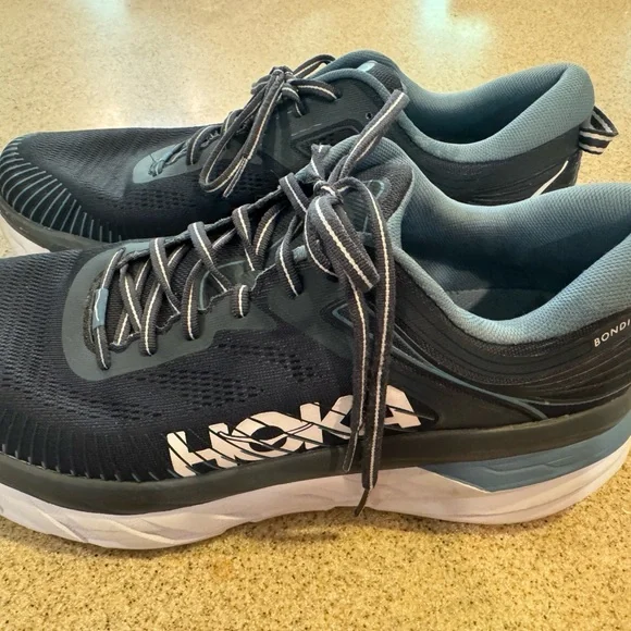 Hoka Bondi 7 Navy, Blue, White Men’s Athletic Shoe, 12 - Picture 3 of 10